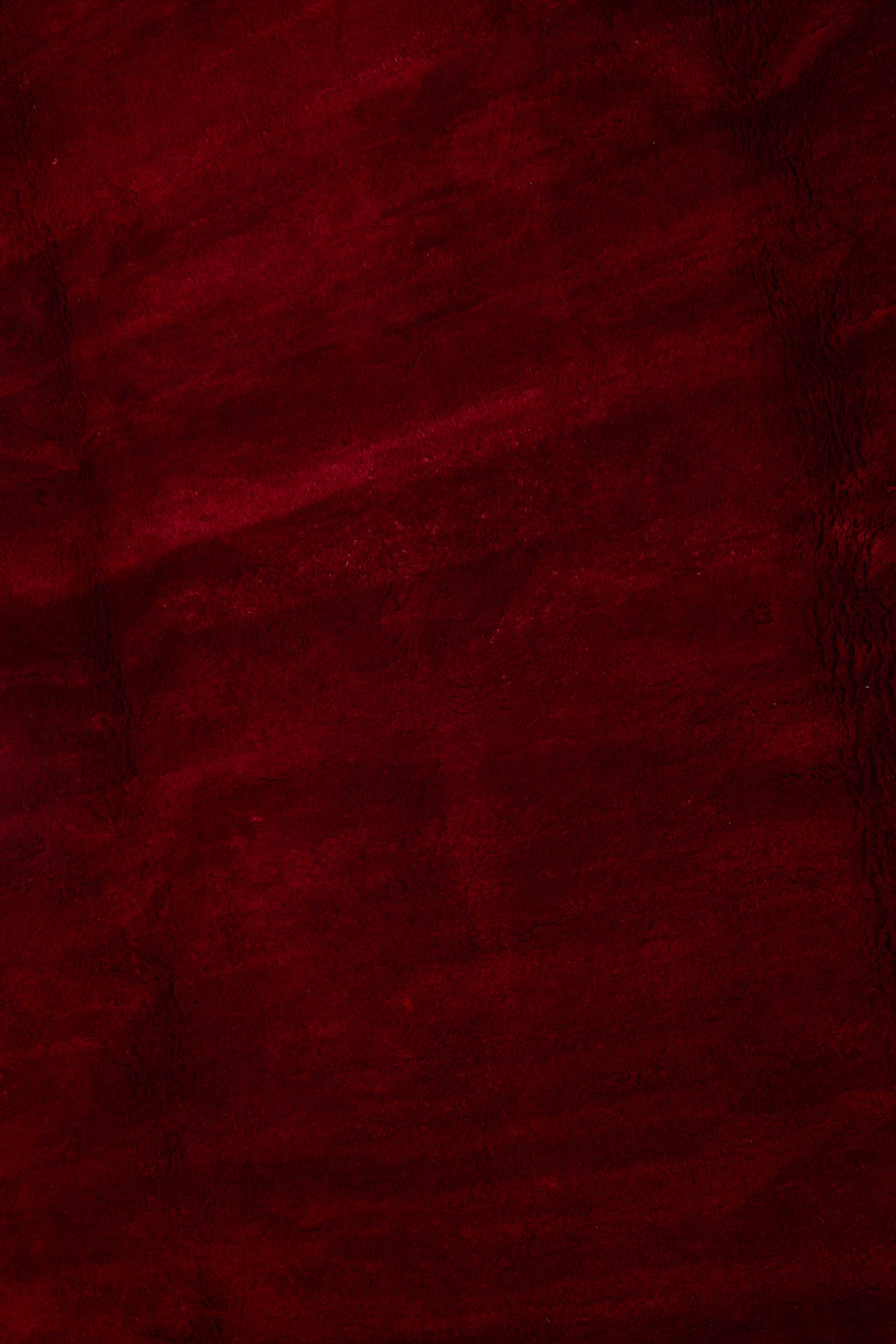 Extra Large Deep Cerise Red North Moroccan Chichaoua Carpet .............. (13'3'' x 13'5'')