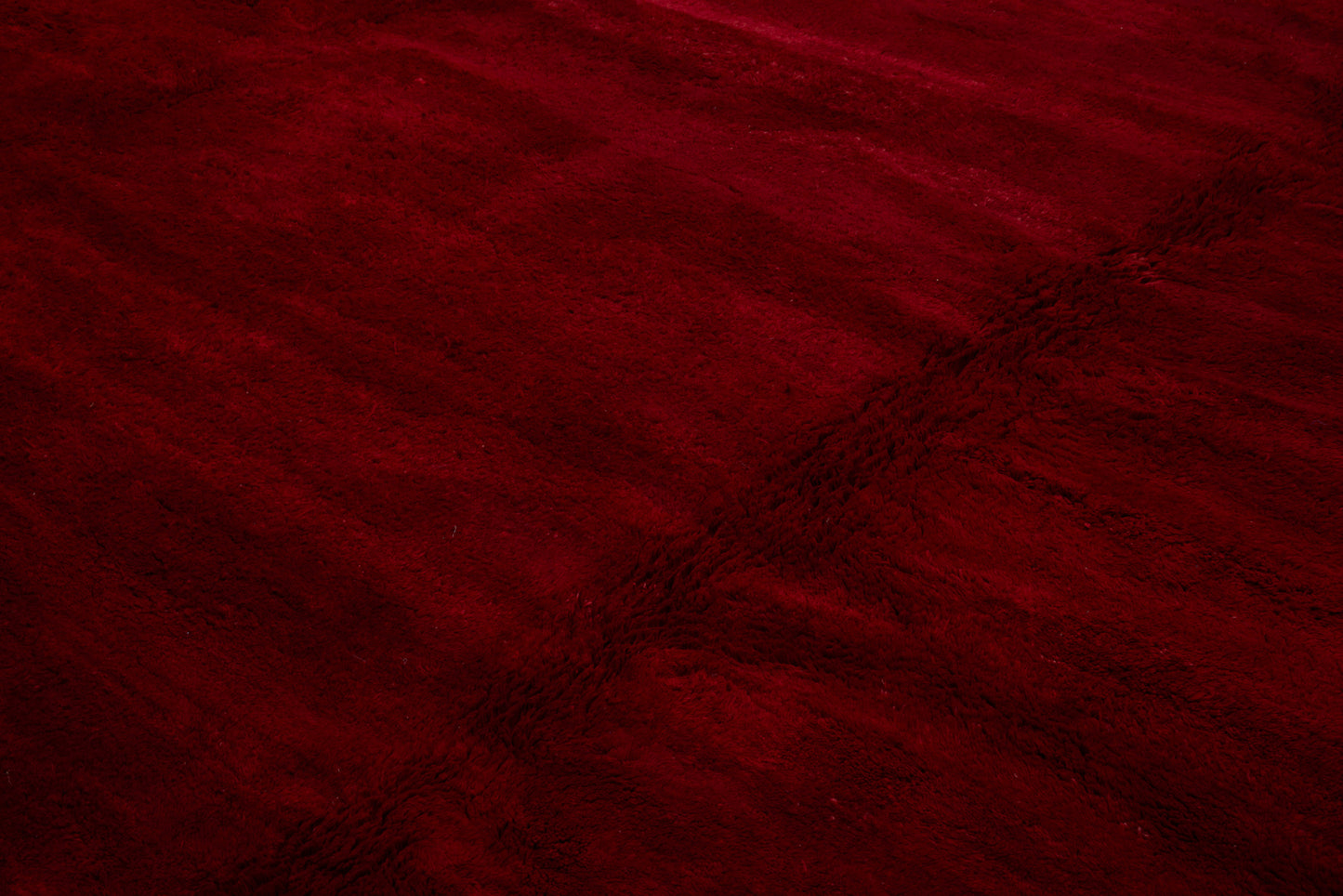 Extra Large Deep Cerise Red North Moroccan Chichaoua Carpet .............. (13'3'' x 13'5'')