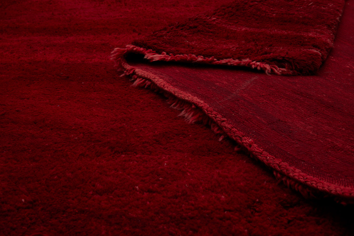 Extra Large Deep Cerise Red North Moroccan Chichaoua Carpet .............. (13'3'' x 13'5'')