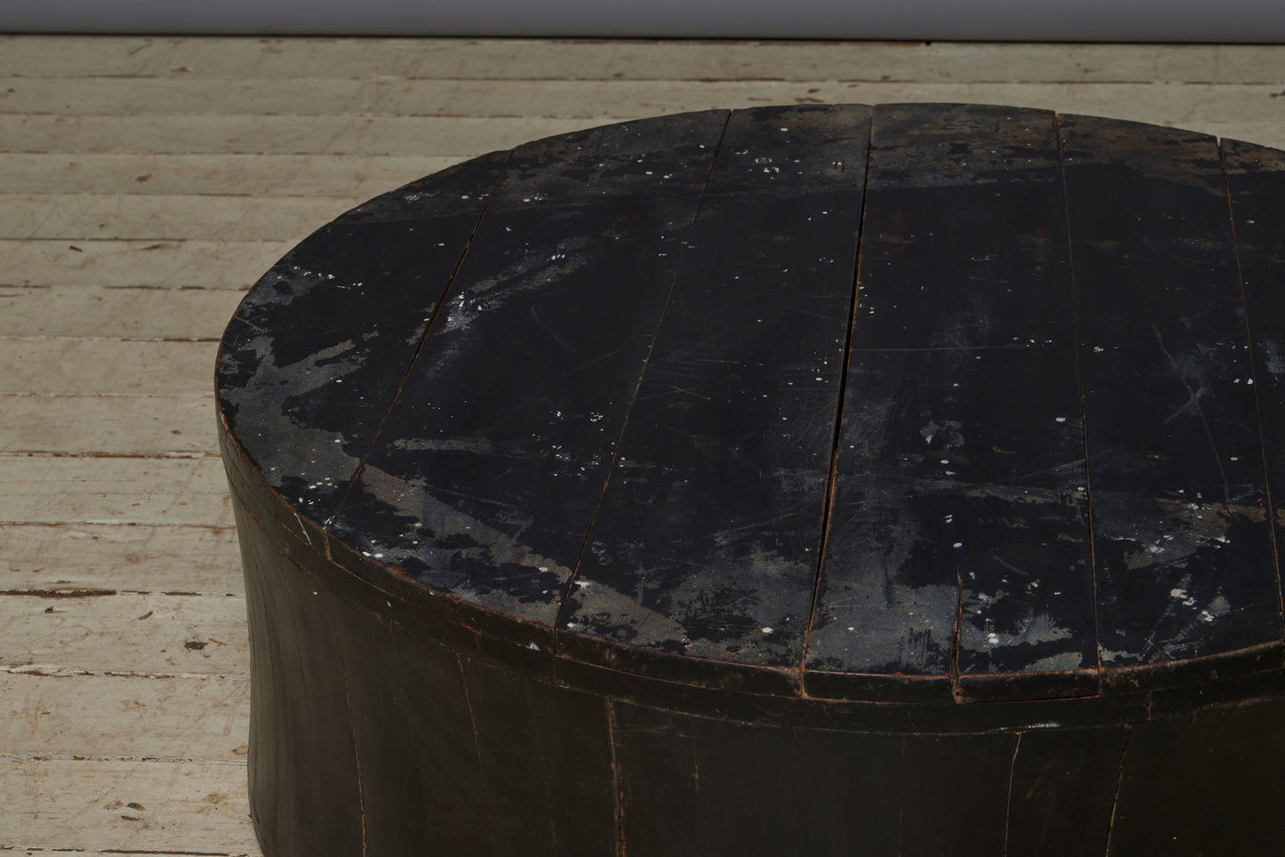 Mid Century Round Ebnoized Coffee Table from Java