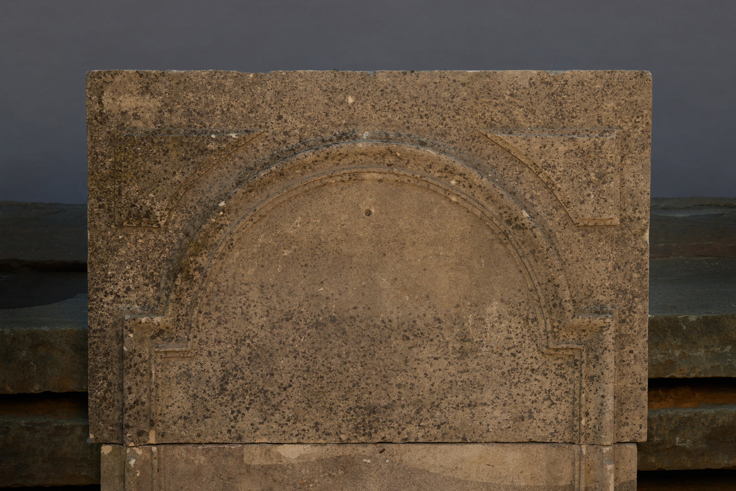 2 Piece 18th Century French Limestone Chimney Piece