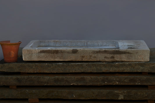19th Century French Banon Square Stone Sink