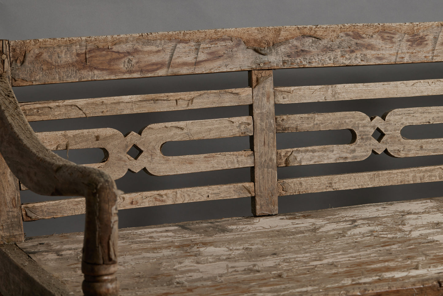 Weathered Teak Bench from Sumatra