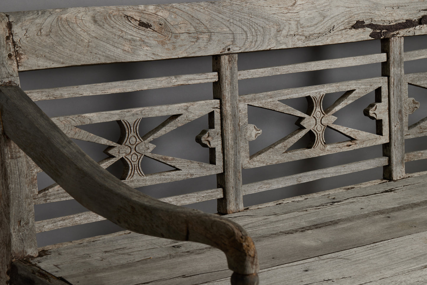 Deep Seated Dutch Colonial Teak Bench From Java