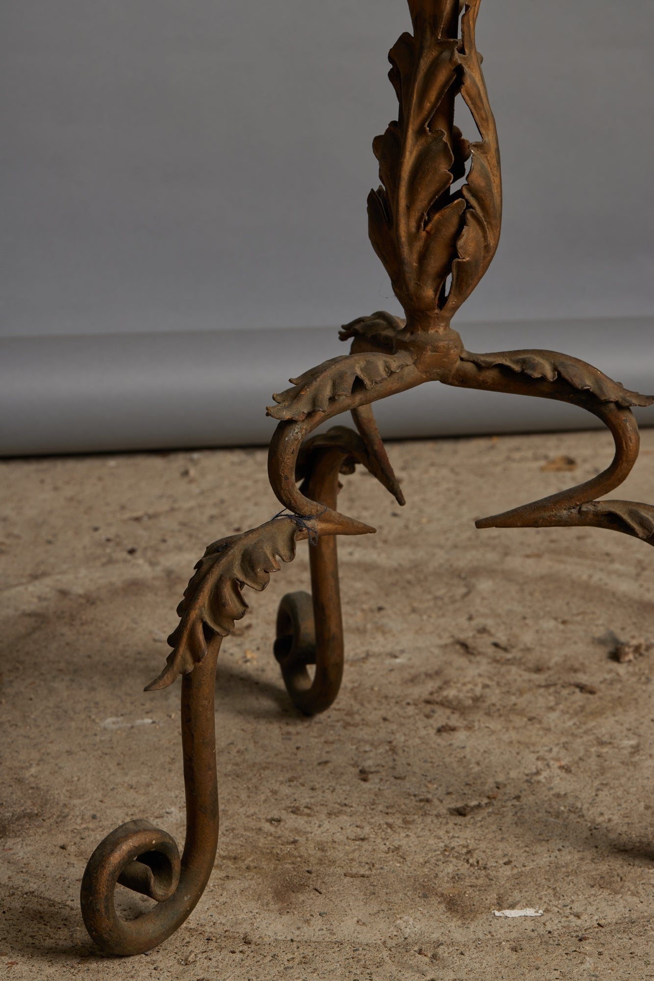 1940's Gilt Iron Spanish Floor Lamp