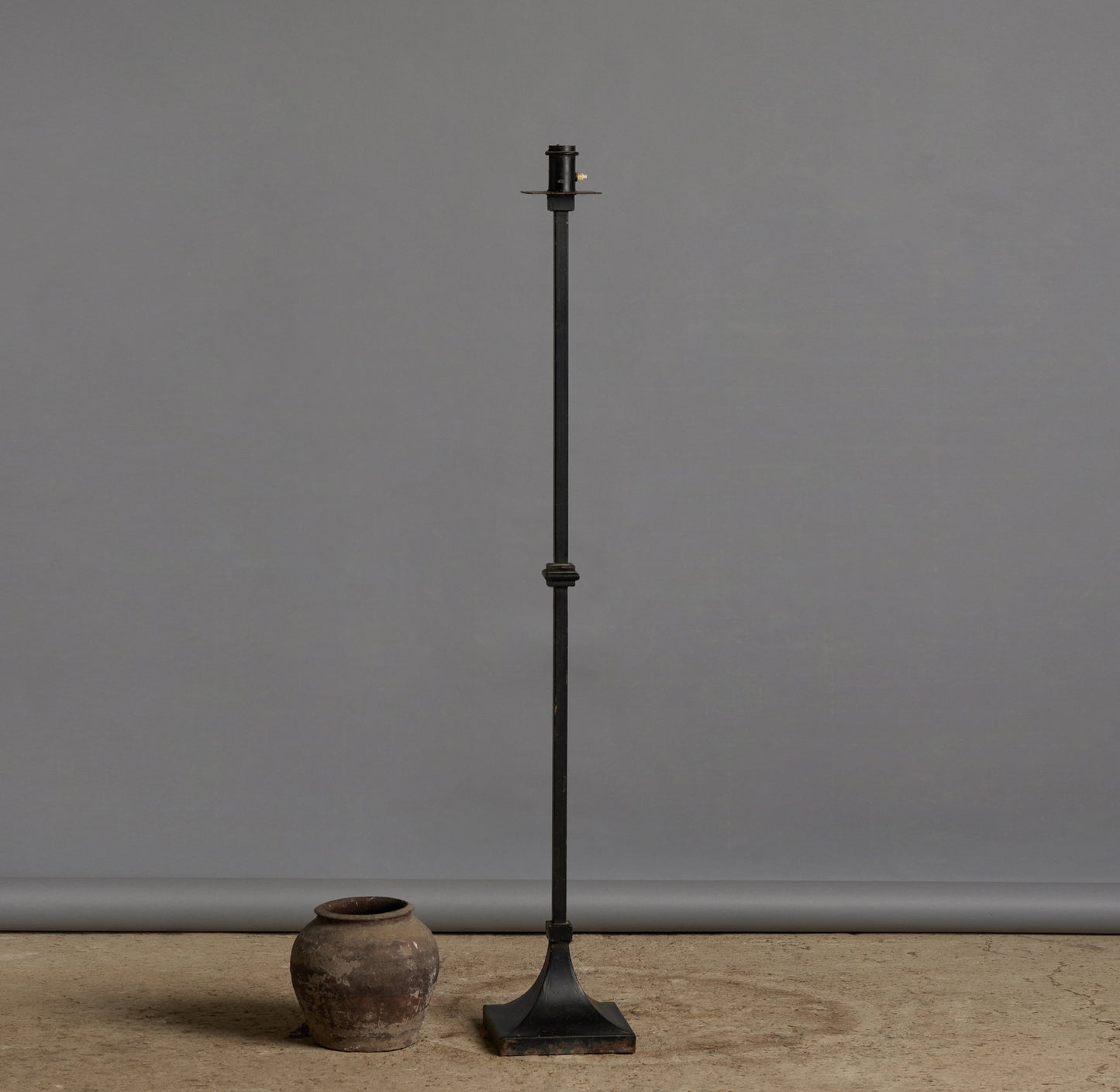 1950's Spanish Iron Base Floor Lamp