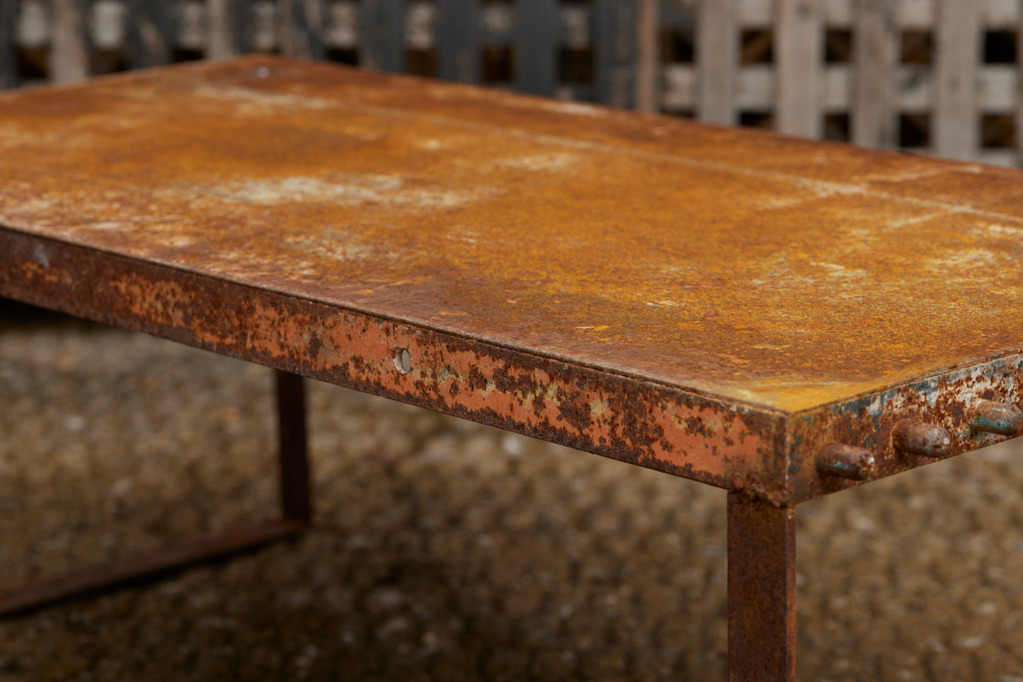 Mid 20th Century French Iron & Steel Coffee Table