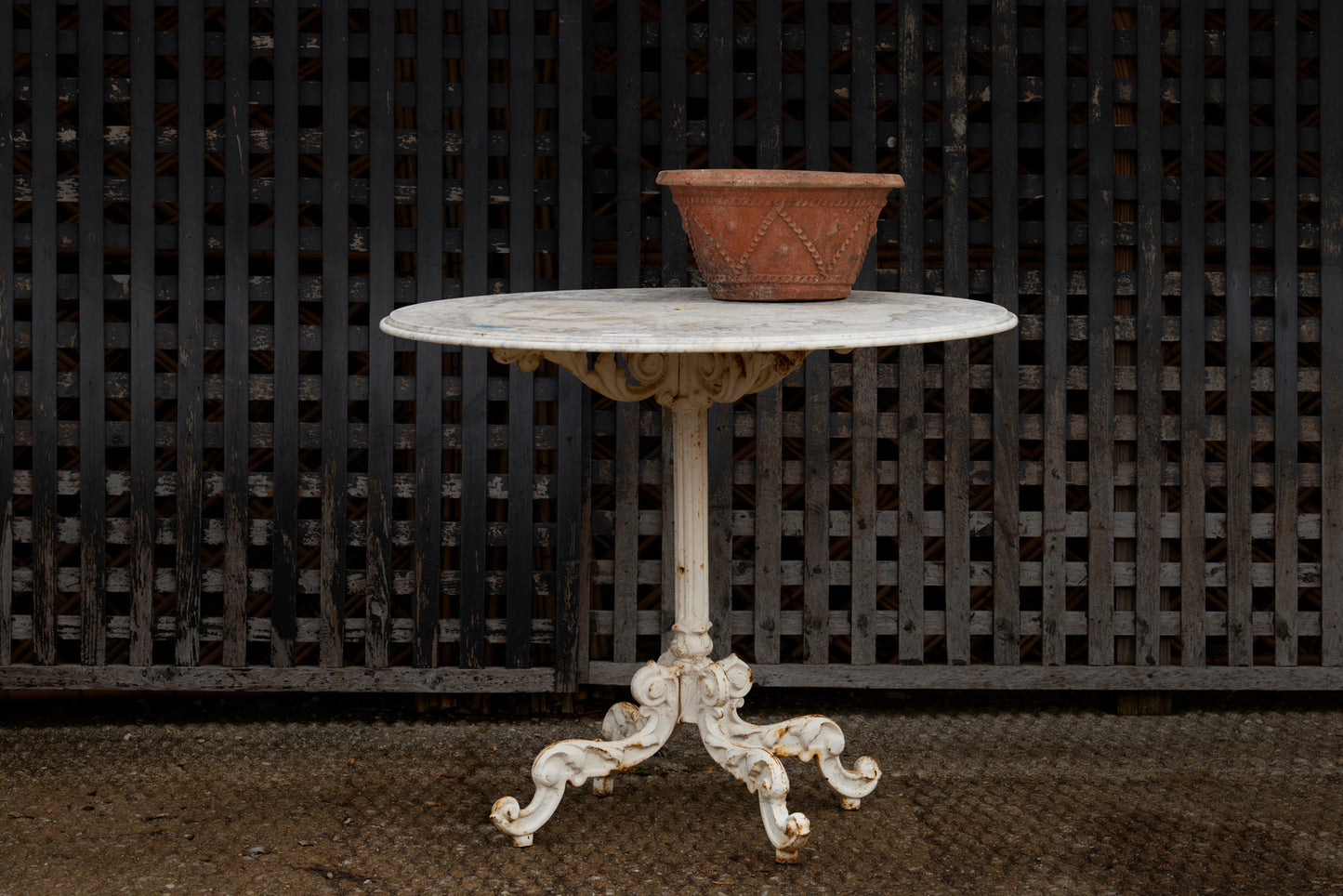 19th Century French Guéridon with Iron Base