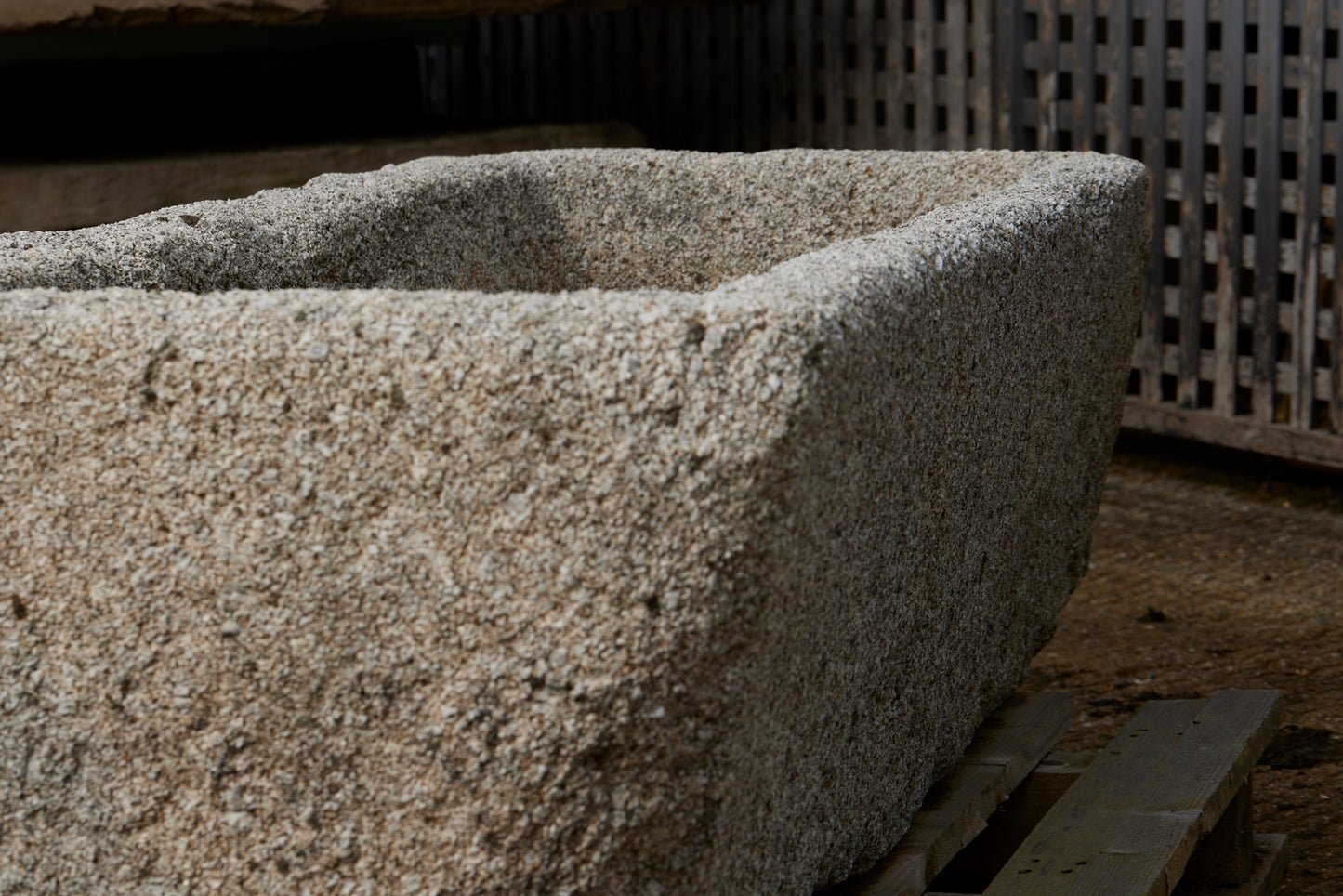 18th Century French White Granite Biche Trough