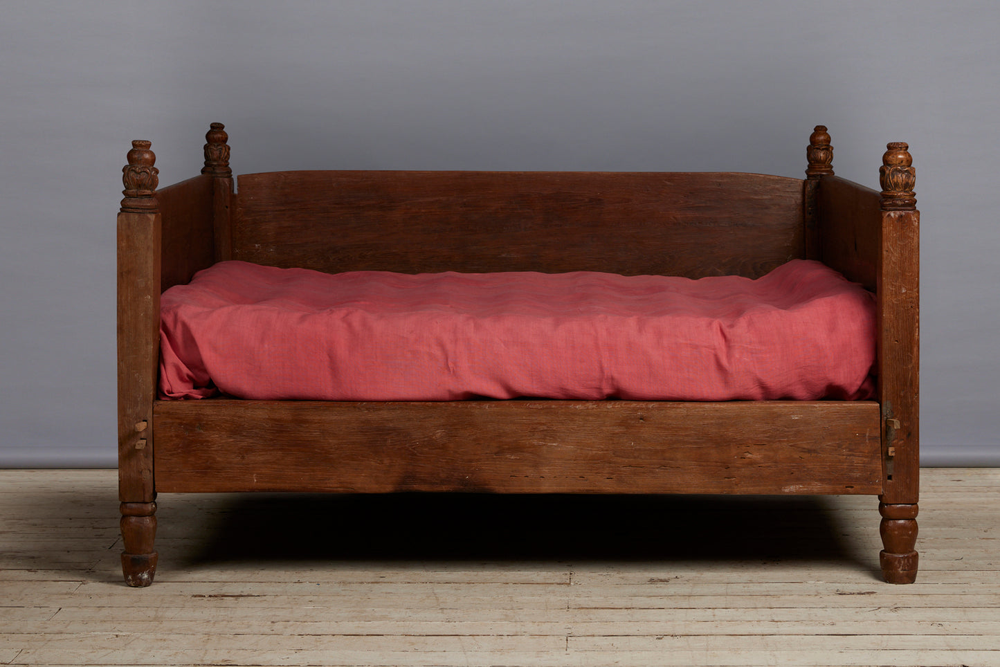 Mid to Late 19th Cent. Javanese Queen Size Teak Bed with a Hidden Compartment for Valuables