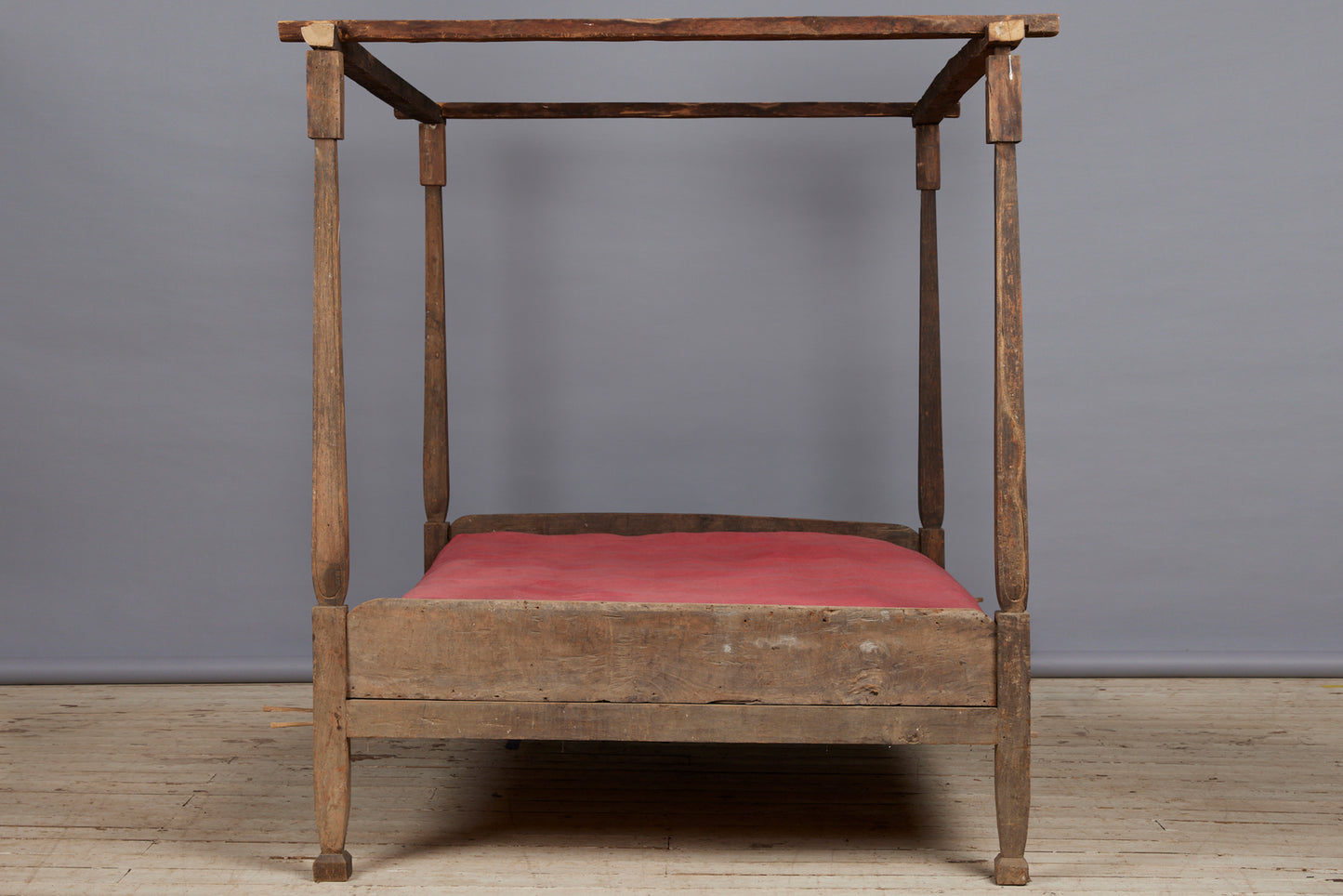 Queen Size Teak Dutch Colonial Simple Canopy Bed from Jakarta