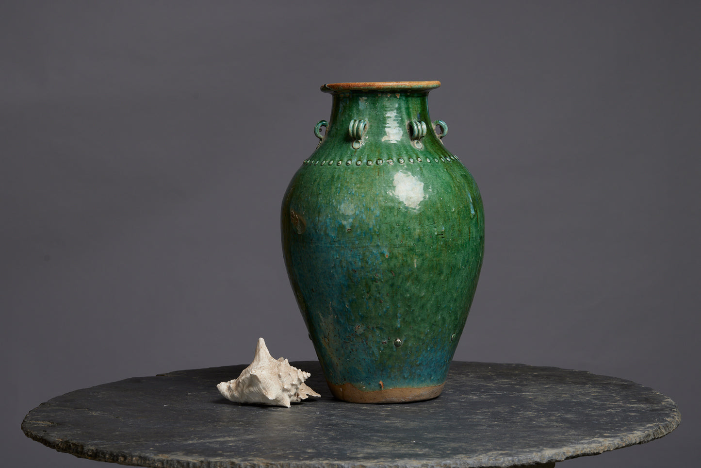 Extra Large Classic Green Glaze Borneo Storage Jar