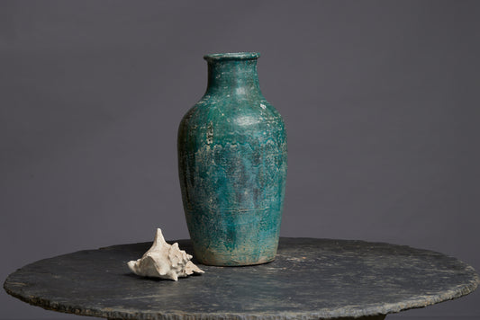 Very Large Green Glaze Borneo Storage Jar