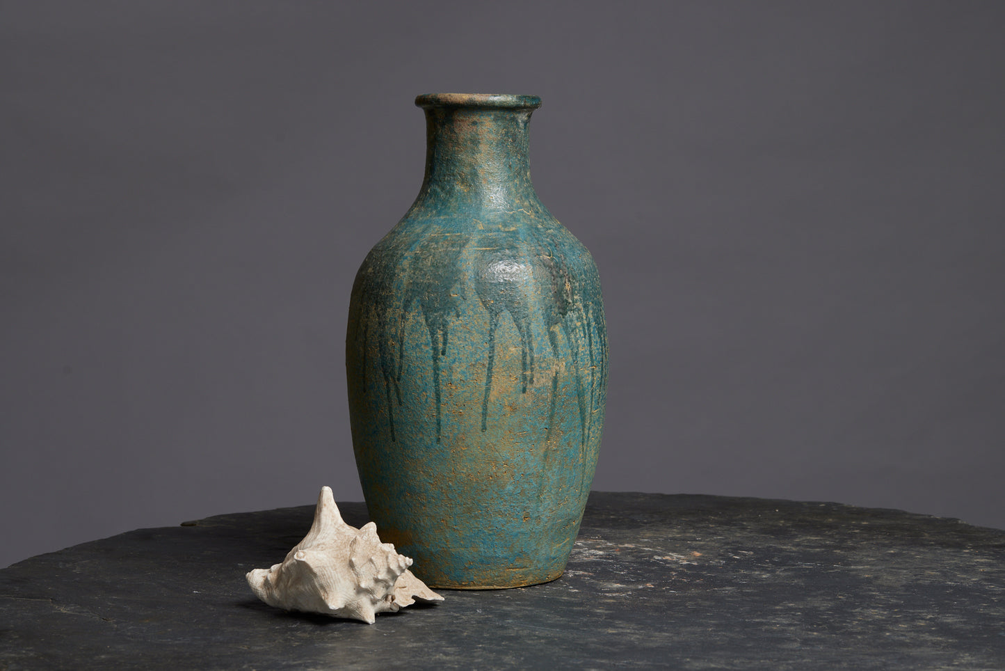 Tall Green Glaze Borneo Bottle