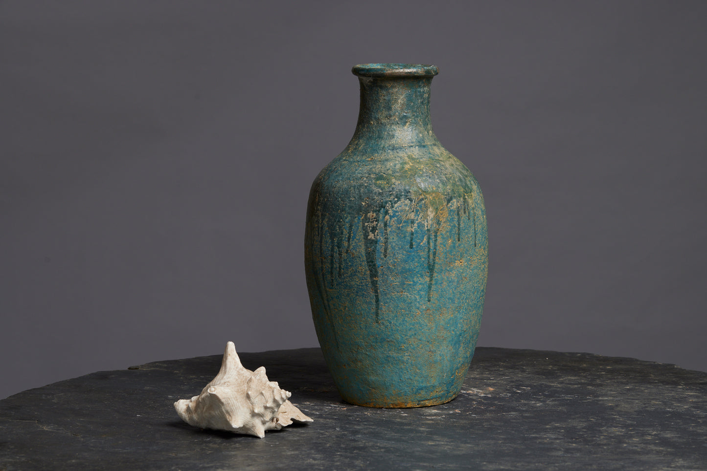 Tall Green Glaze Borneo Bottle