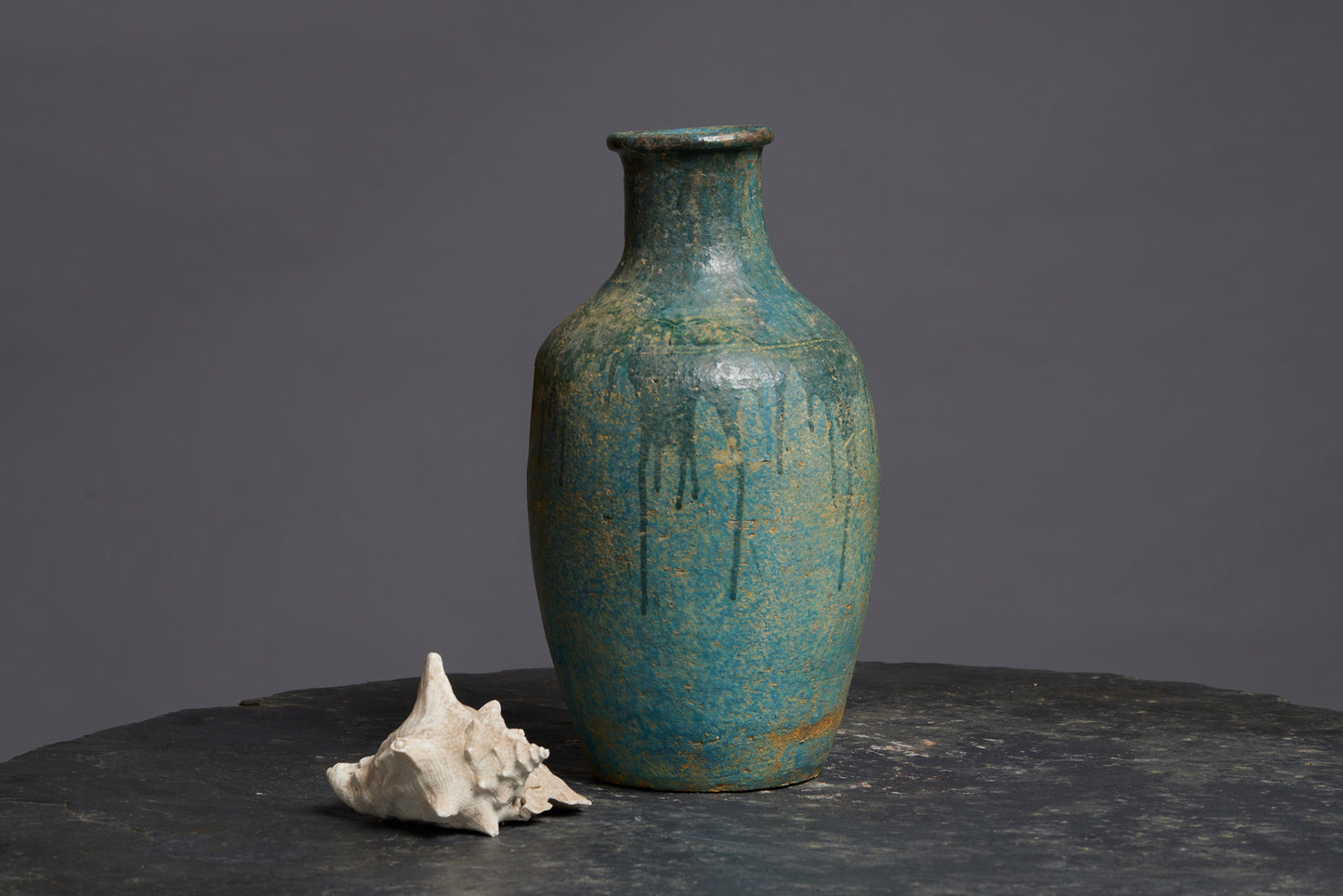 Tall Green Glaze Borneo Bottle