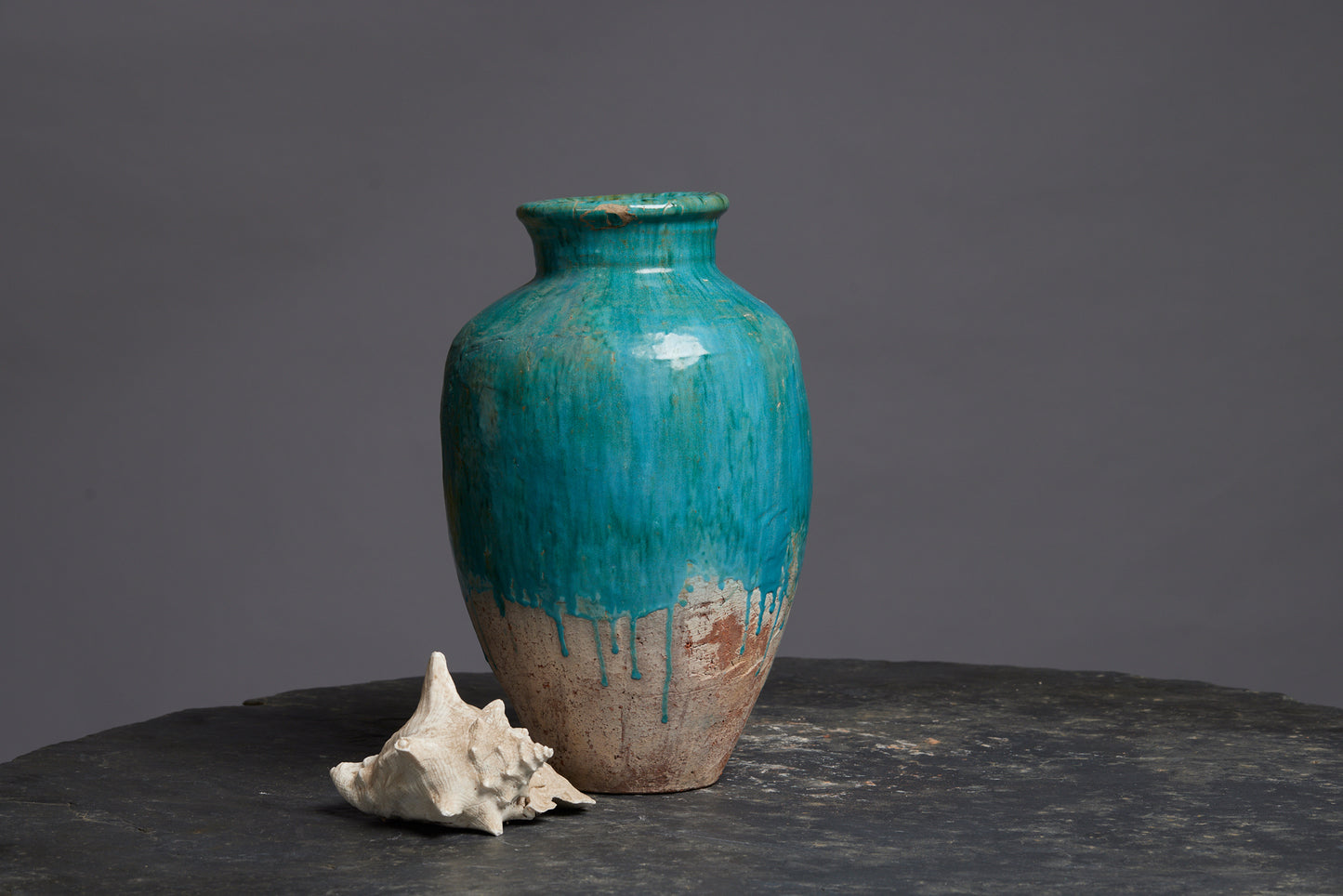 Tall Green Glaze Storage Pot from Borneo