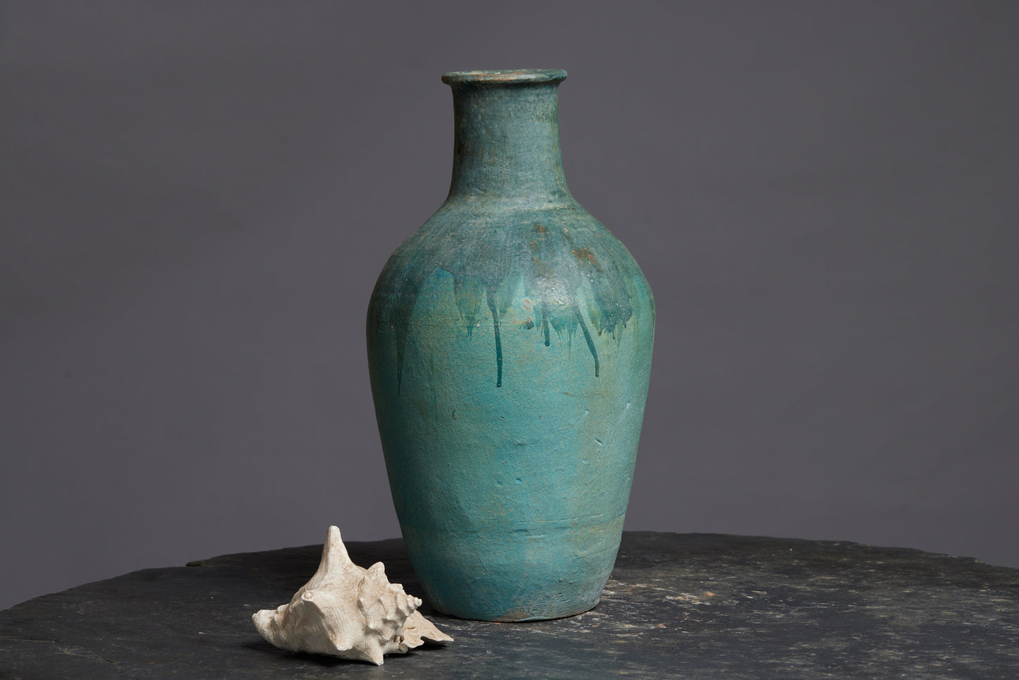 Tall Green Glaze Storage Pot from Borneo