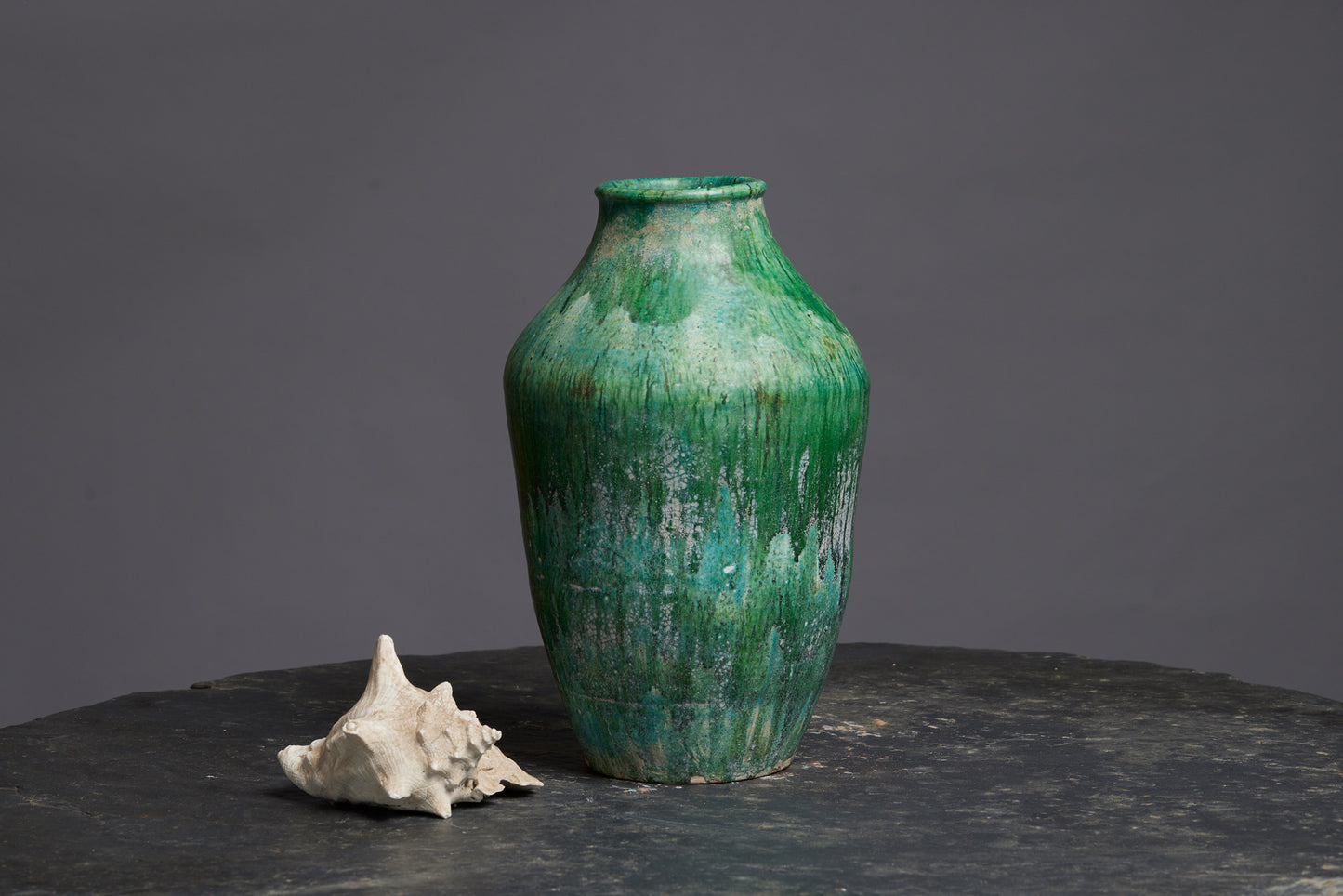 Very Large Green Glaze Storage Urn from Borneo