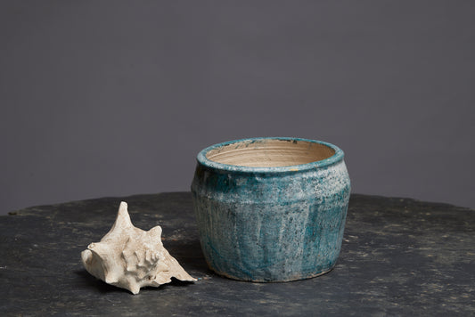 Medium Green Glaze Borneo Pot