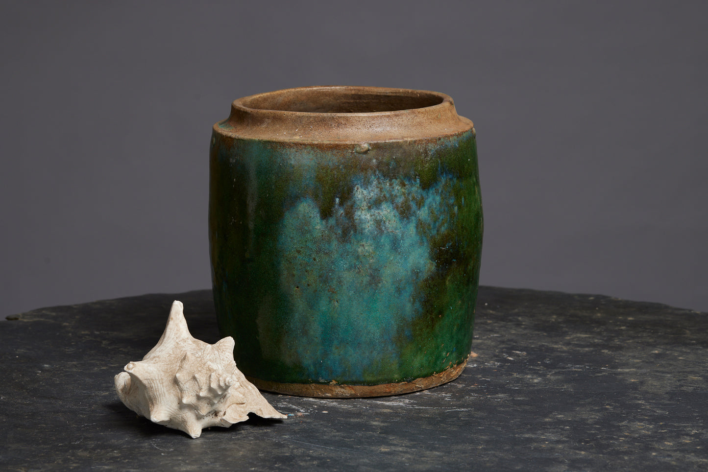 Large Classic Green Glaze Borneo Storage Jar