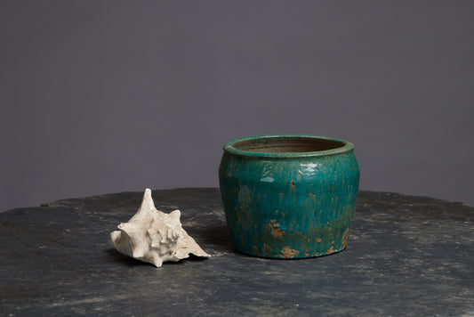 Medium Green Glaze Borneo Pot