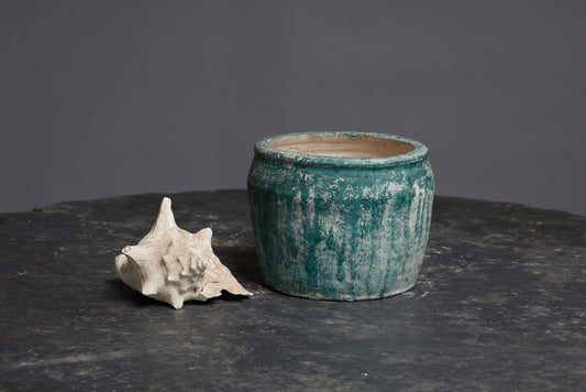 Medium Green Glaze Borneo Pot