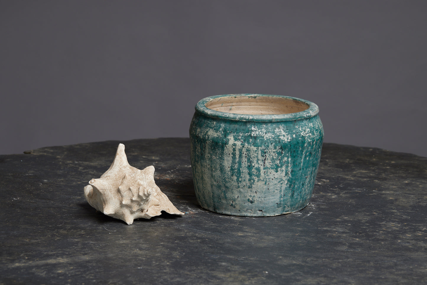 Medium Green Glaze Borneo Pot