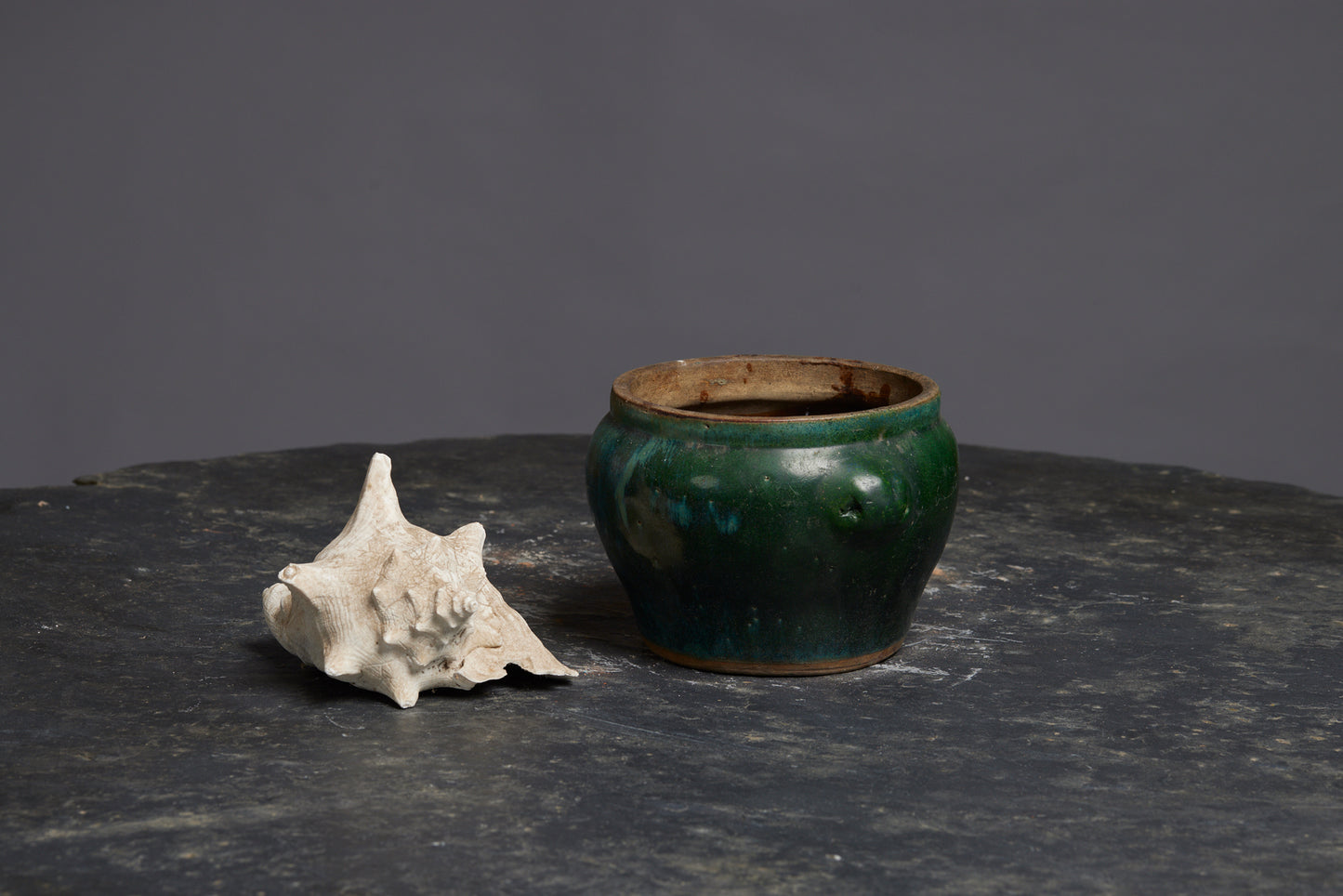 Green Glaze Borneo Ginger Jar with Foo Dog Handles