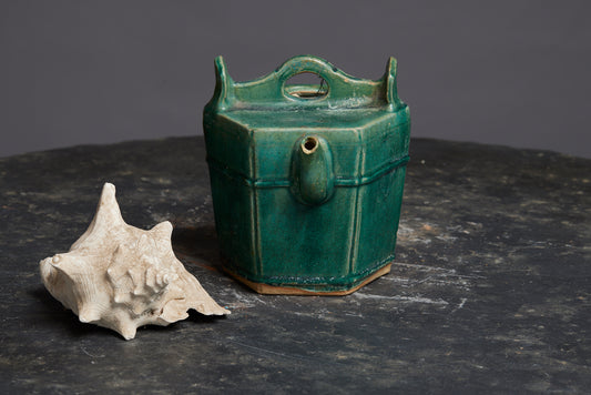 Green Glaze Holy Water Pot