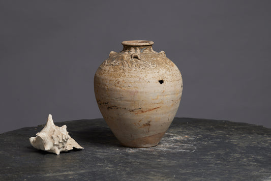Large Andamanese Pot from the Musi River with Dragon Decorations