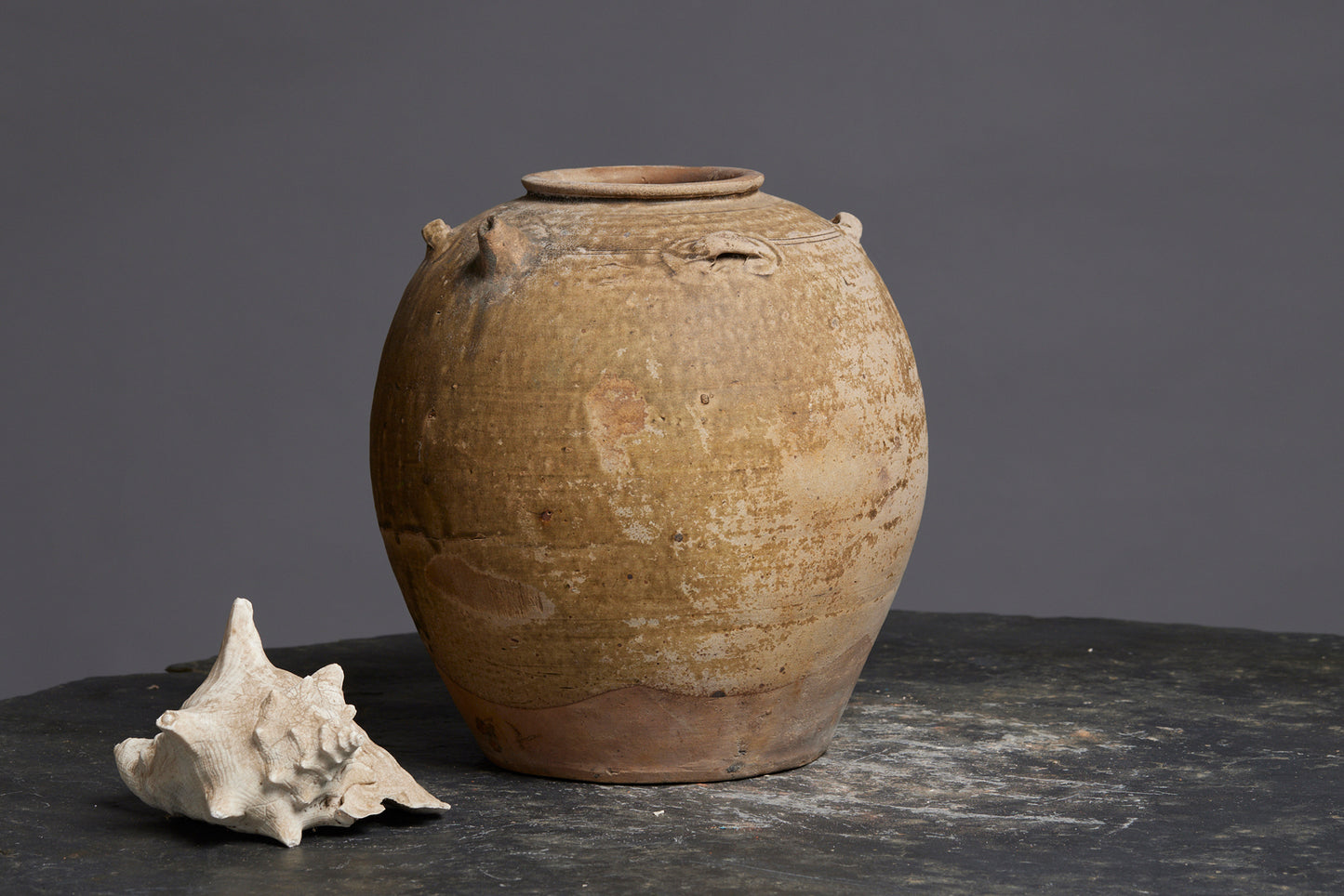 Large Yue Ware Pot with a Light Speckled Glaze Discovered off the Coast of Sumatra