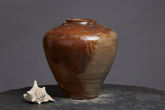 Very Large Sung with Applied Handles from the Musi River still mainting its Rich Brown Glaze