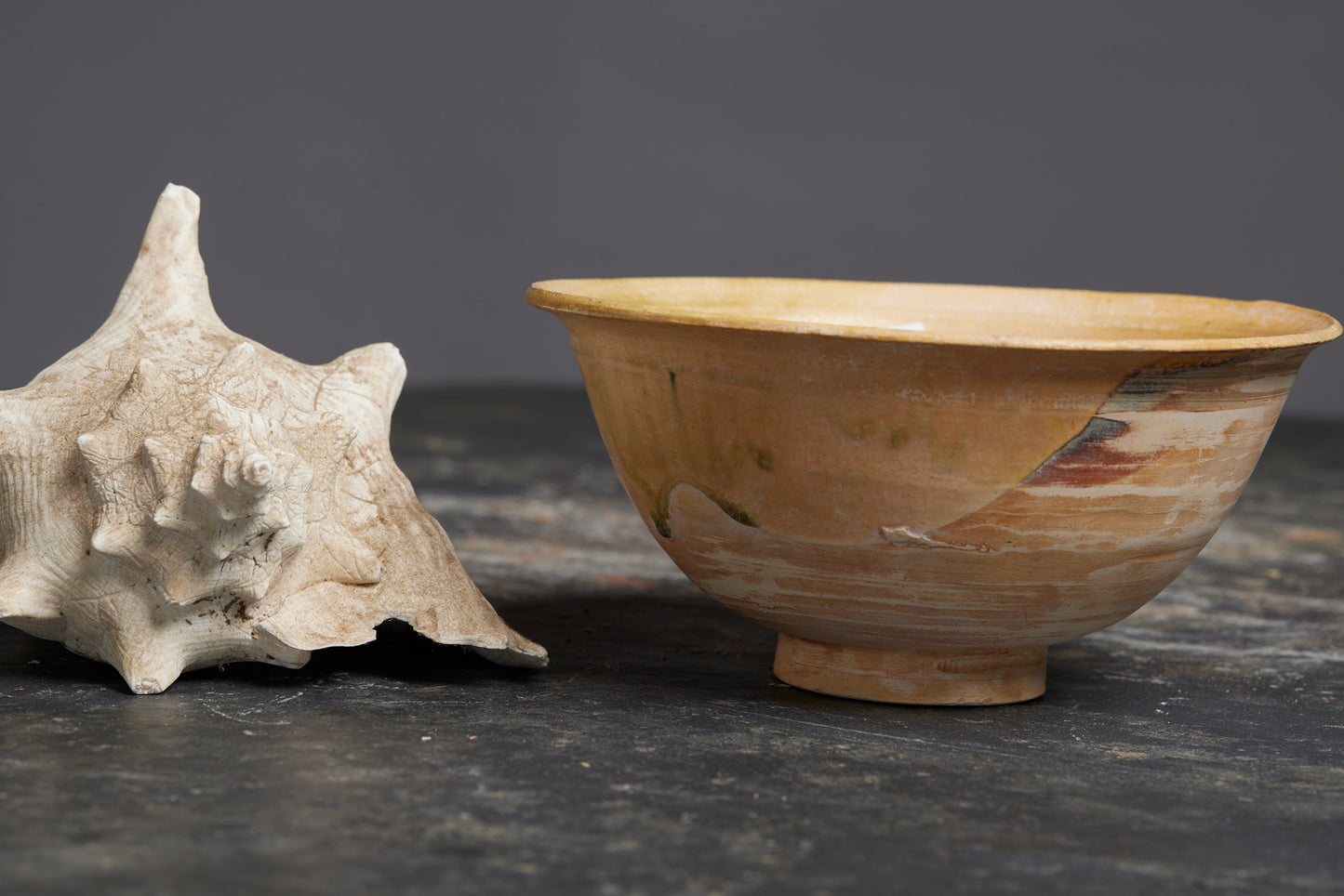 Large Yellow and Green Glaze Tang Dynasty Serving Bowl