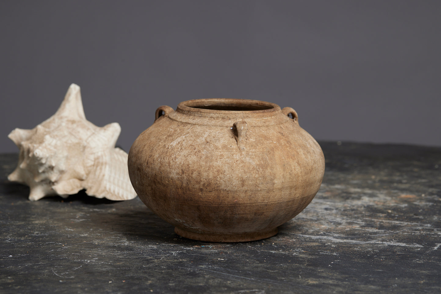 Sung Dynasty Squat Shaped Bowl with 3 Applied Handles
