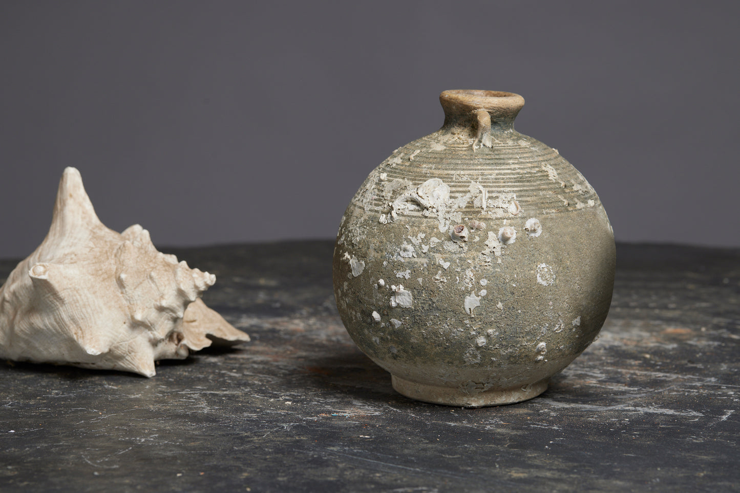Sawankhalok Celadon Coconut Shaped Bottle