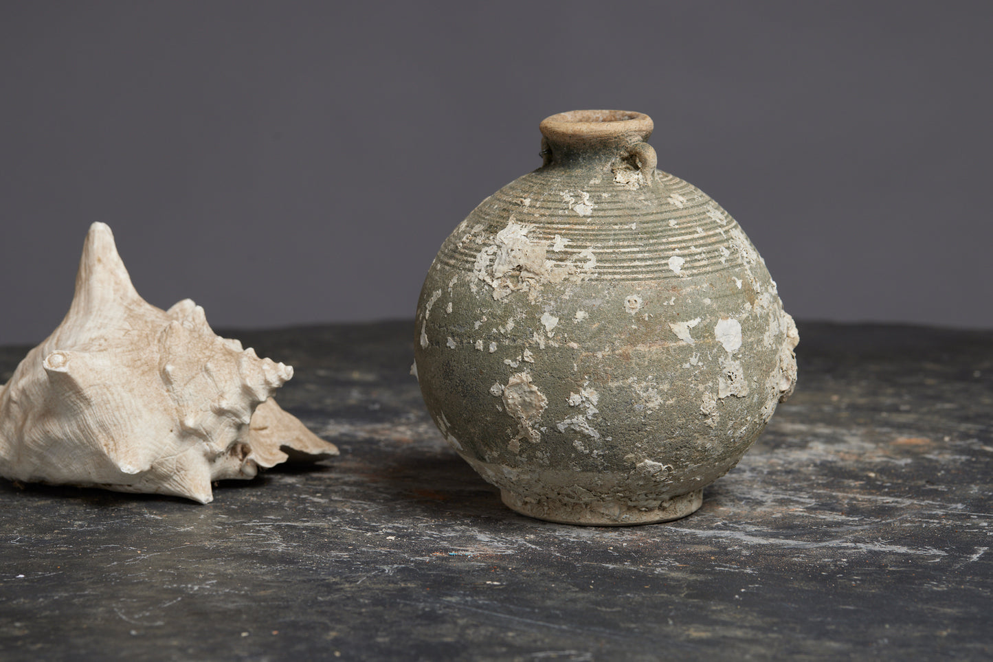 Sawankhalok Celadon Coconut Shaped Bottle