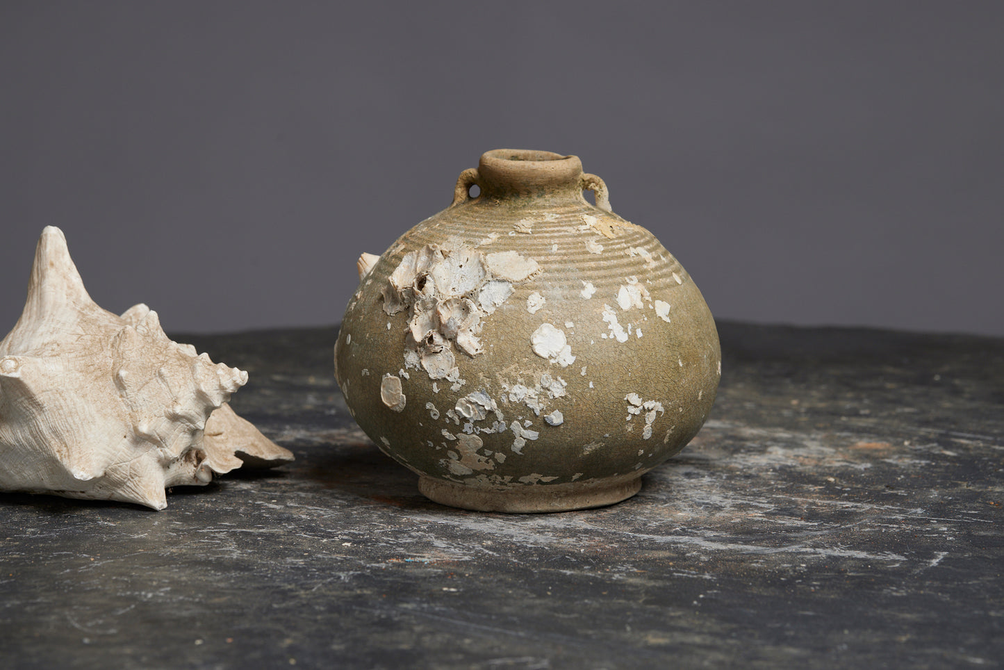 Sawankhalok Celadon Coconut Shaped Bottle