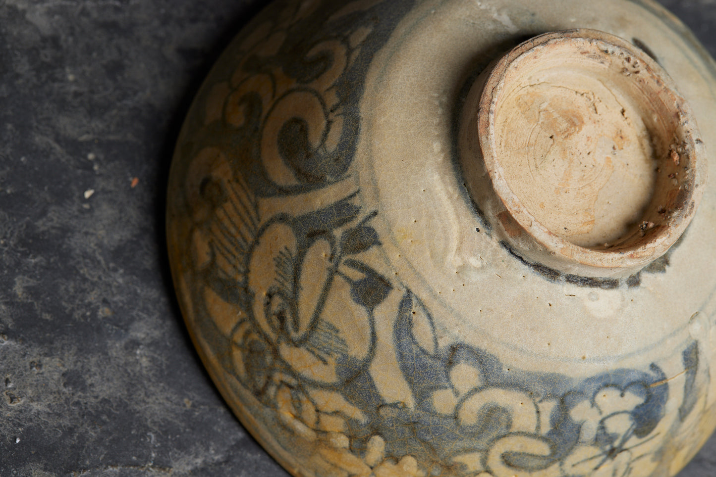 Ming Blue and White Bowl with Stress Cracks
