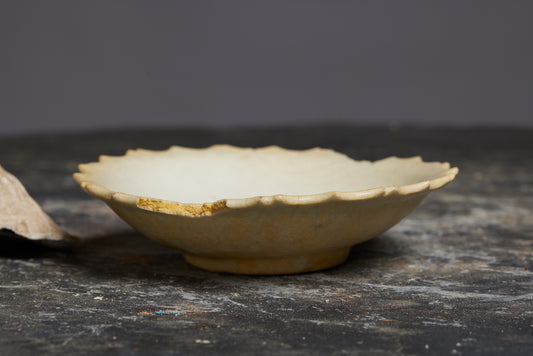 Flower Shaped White Sung Plate from the Musi River