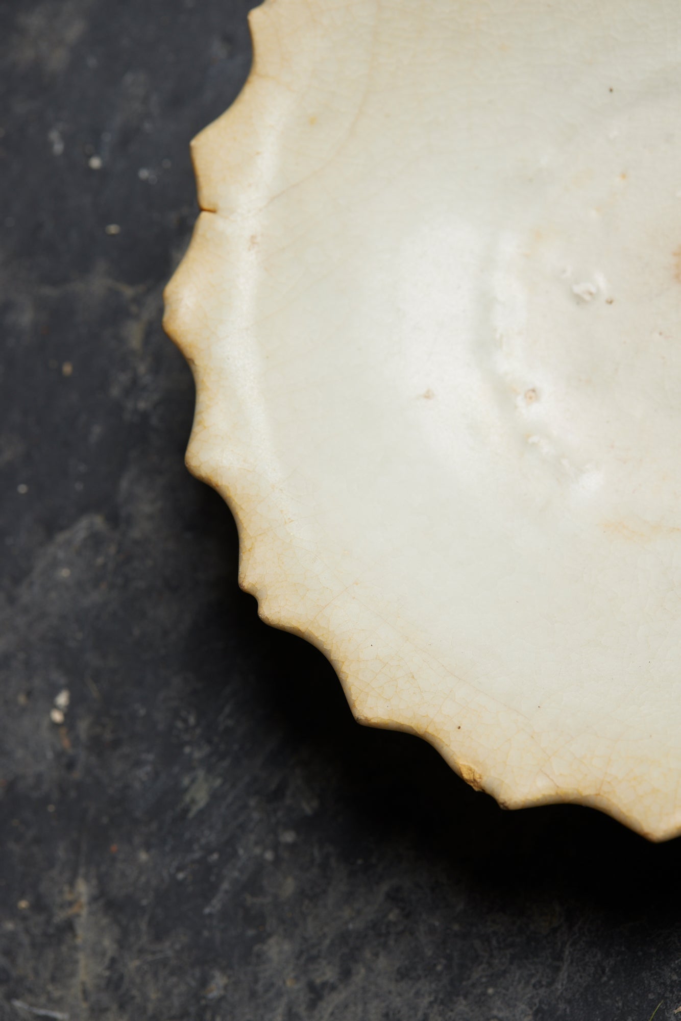 Flower Shaped White Sung Plate from the Musi River