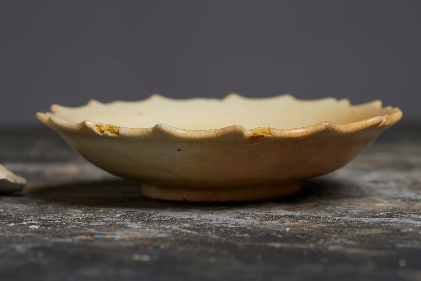 Flower Shaped White Sung Plate from the Musi River