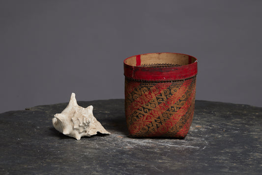 Large Classic Red and Black West Borneo Basket
