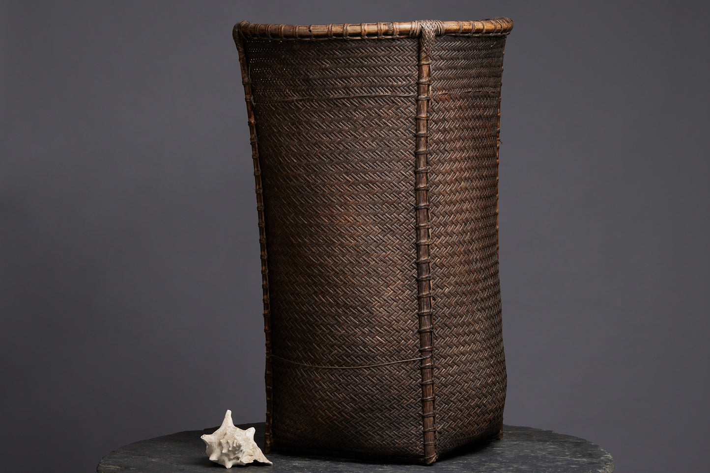 Large Tall Finely Woven Gathering Basket from Sumatra