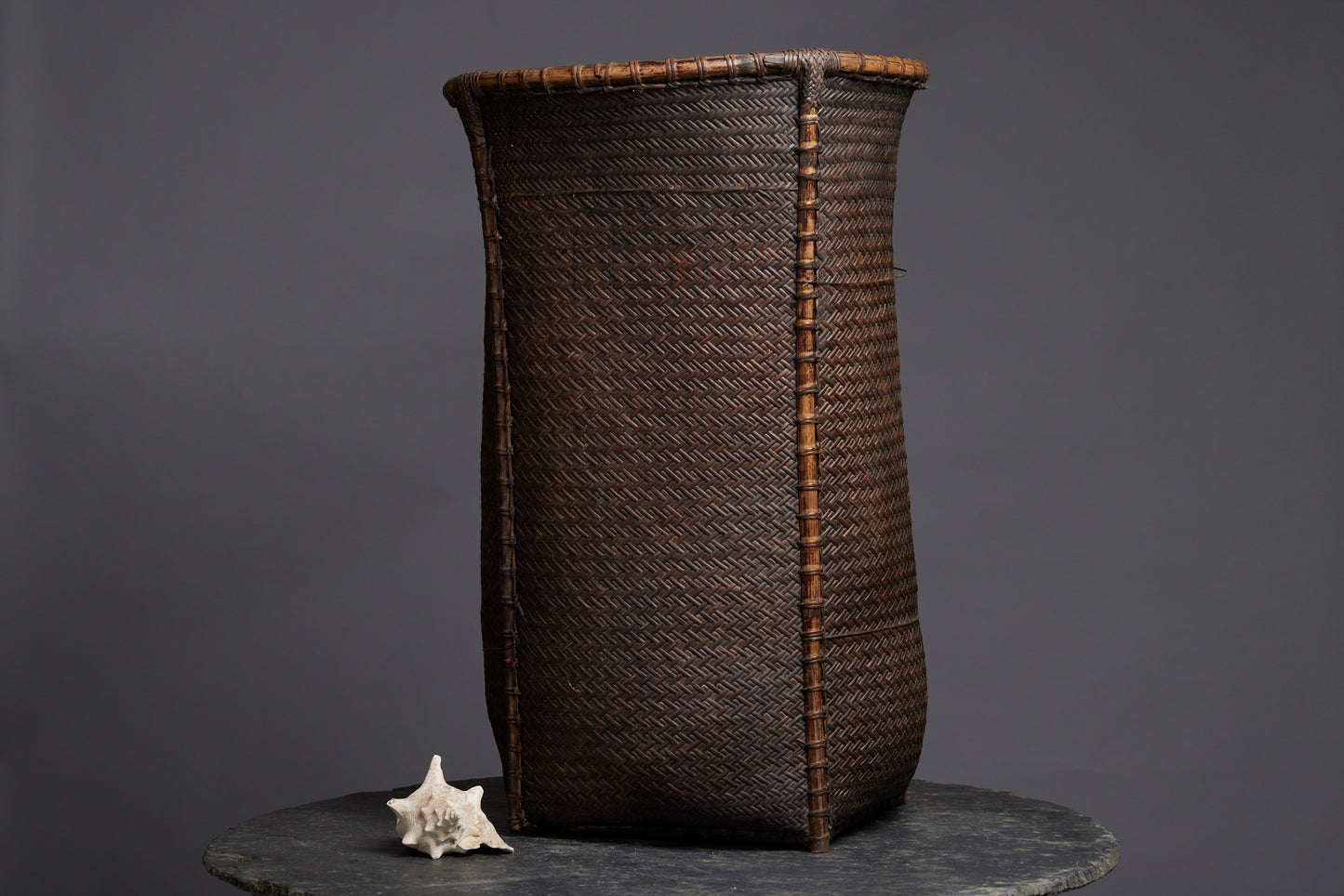 Large Tall Finely Woven Gathering Basket from Sumatra