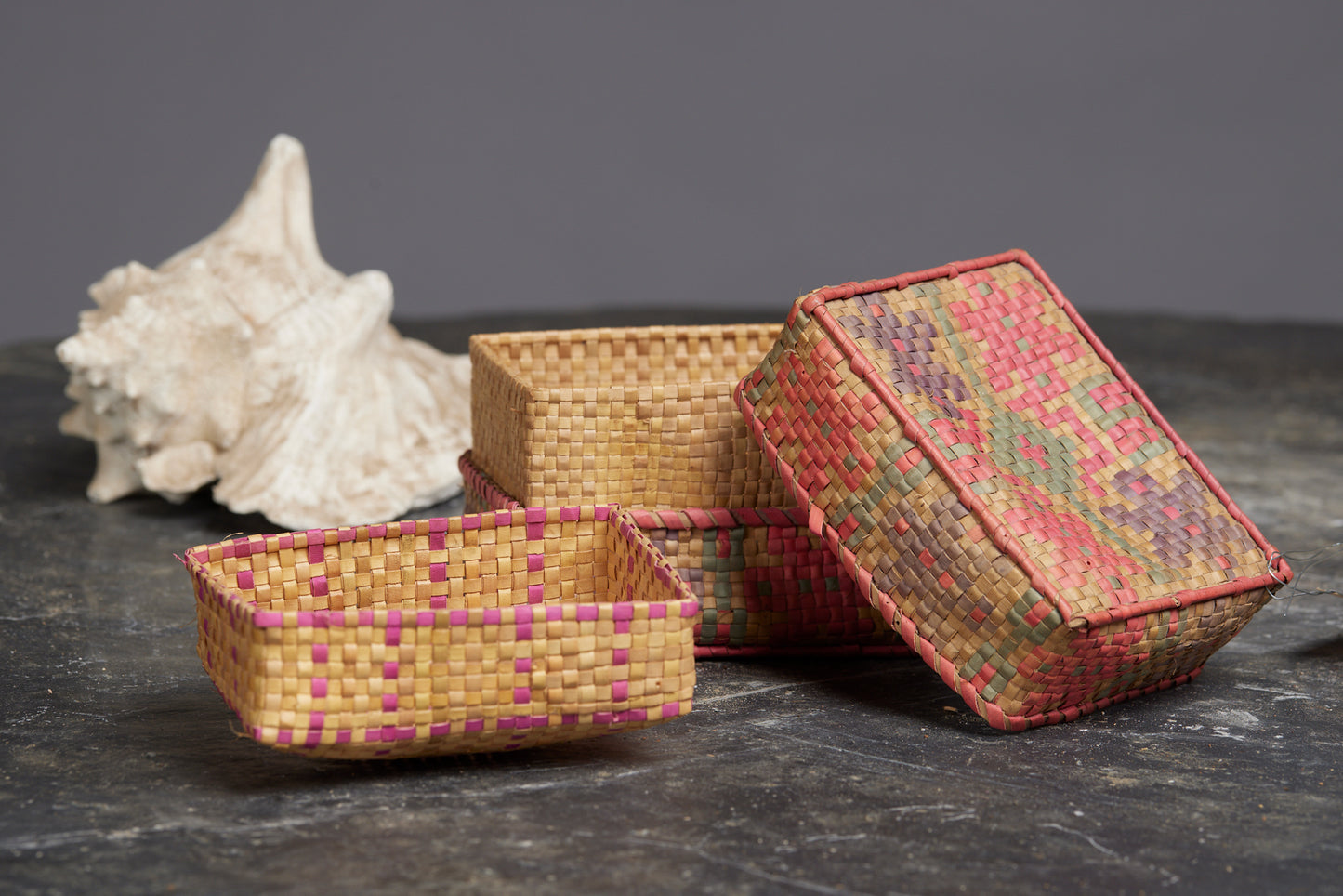 Small Colorful Timor Woven Box