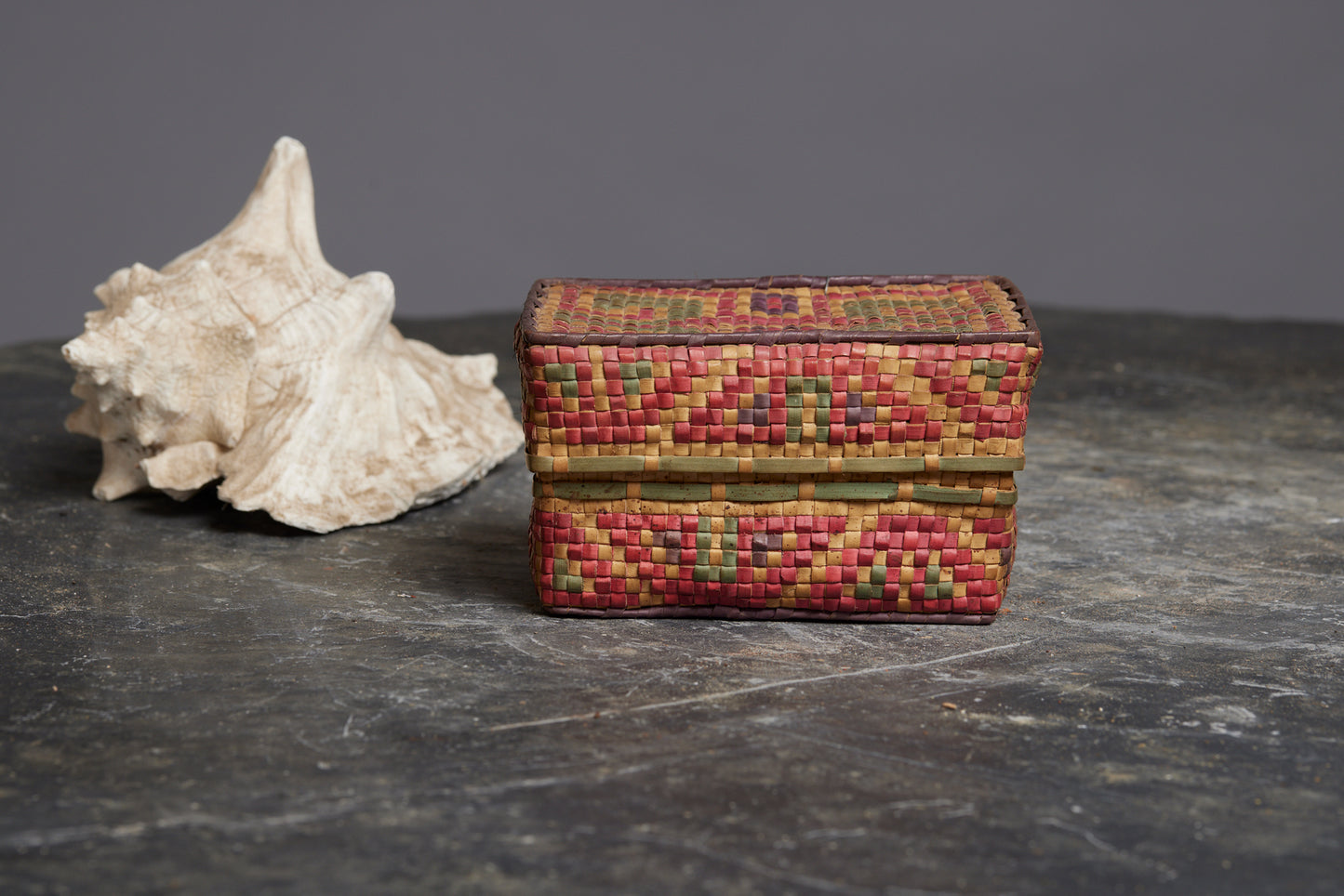 Small Colorful Timor Woven Box