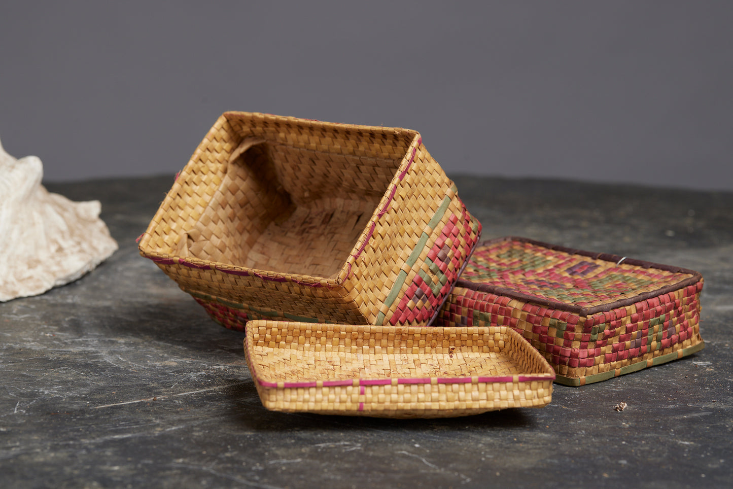 Small Colorful Timor Woven Box