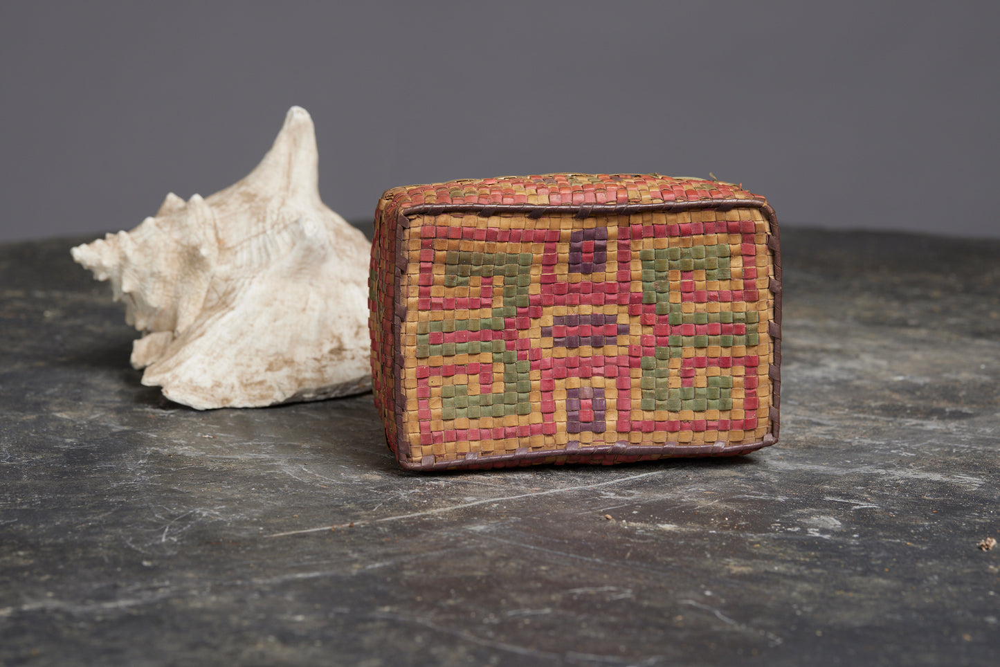 Small Colorful Timor Woven Box