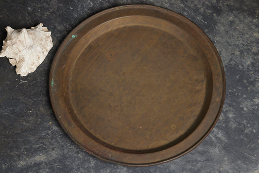 Large Early 18th Cent. Brass Tray